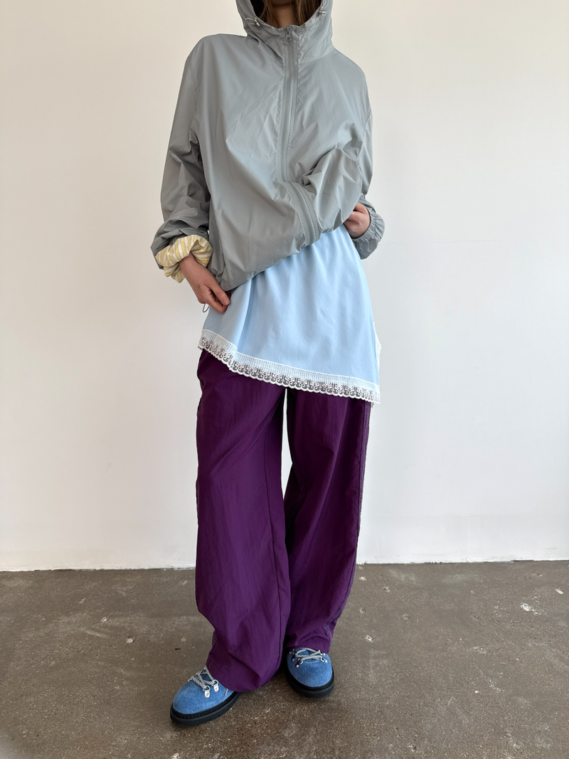 side lace nylon pants
