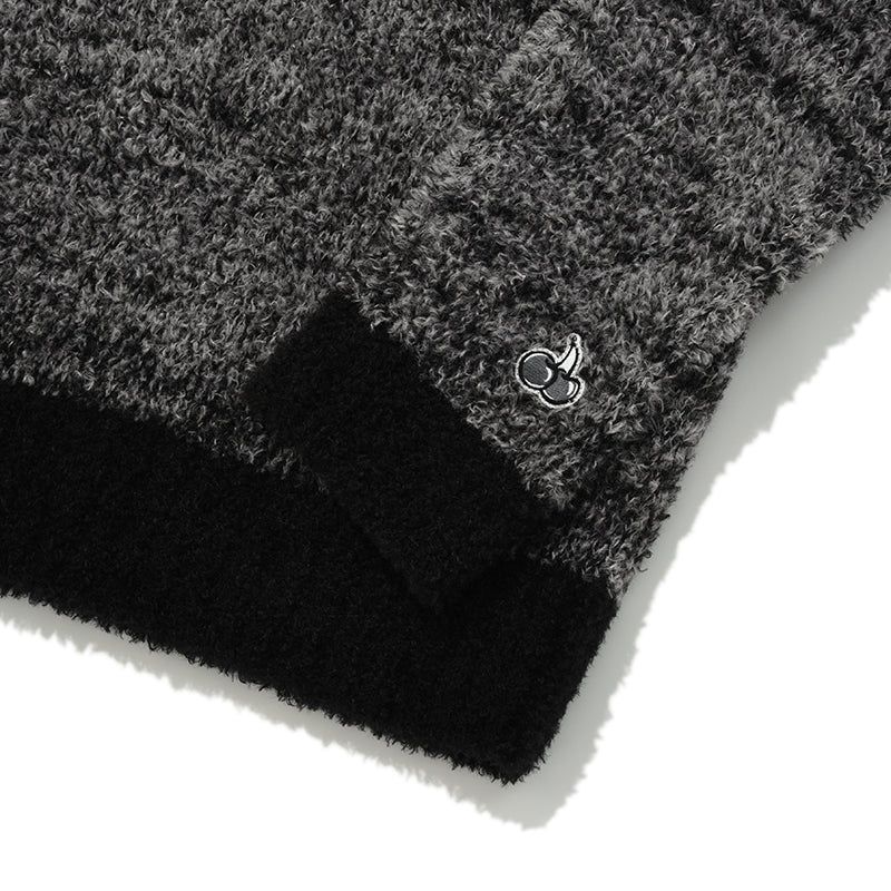 CHERRY TEXTURE LOOSE FIT KNIT [BLACK]