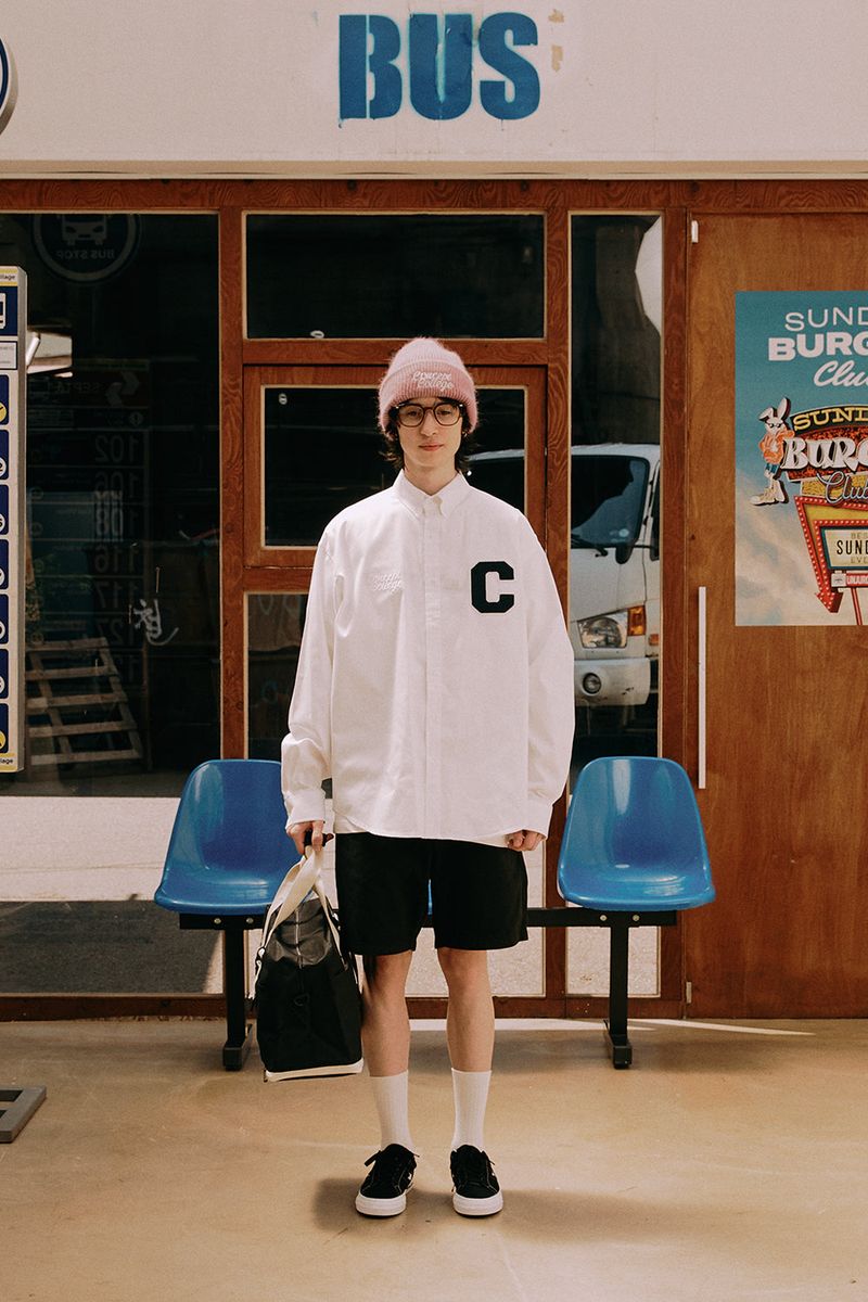 Cワッペン ロングスリーブ オックスフォードシャツ・ホワイト［ユニセックス］ / C Patch Unisex White Oxford Shirt