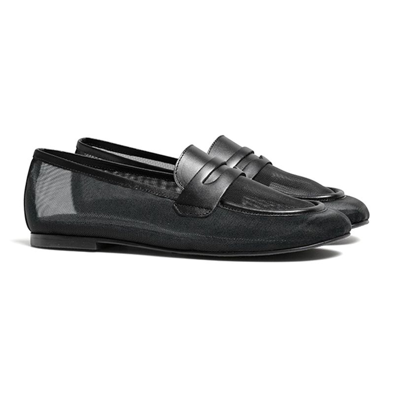 [MADE] WOMEN PENNY PLATE MESH LOAFER-BLACK