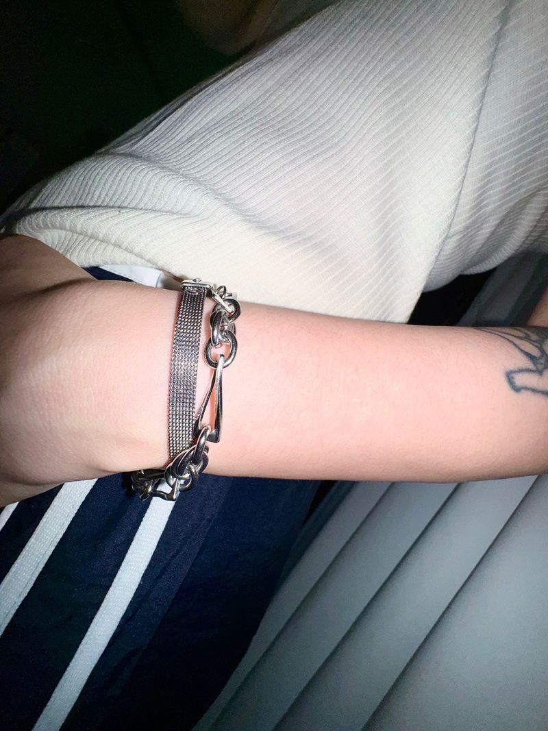 Silver belt bracelet