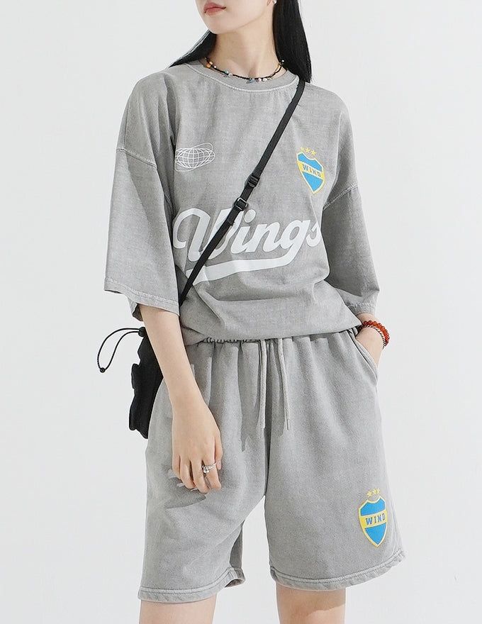 Pigment Wings Short Sweatpants