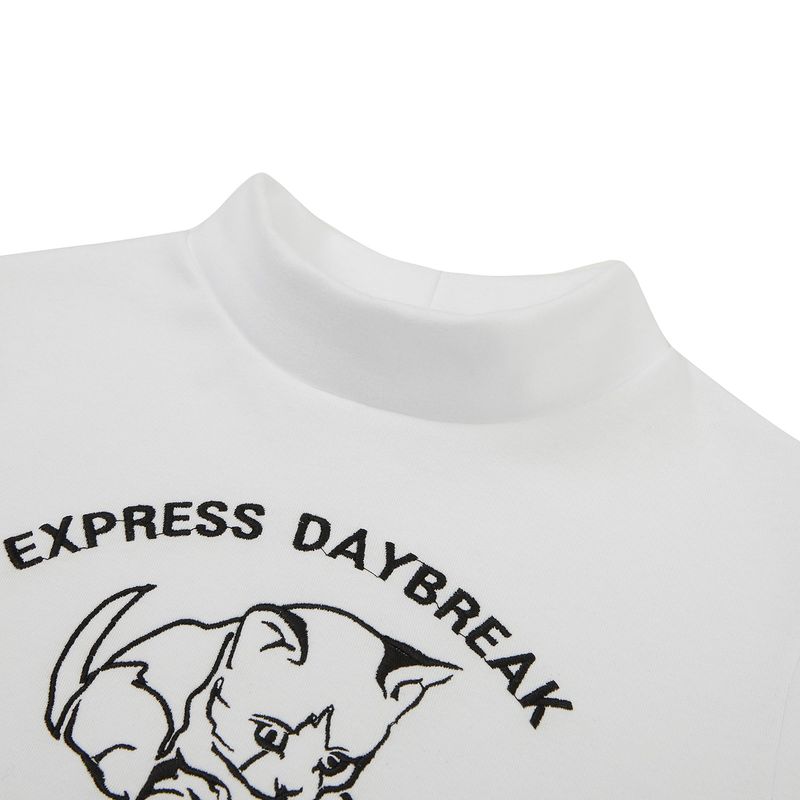 スリムキティウオーマークロップトップス / Slim Kitty Warmer Crop Top [WHITE]