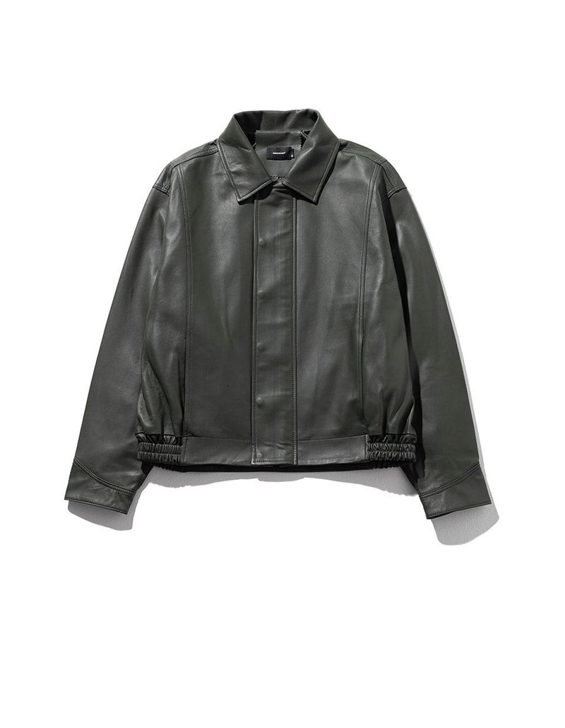 LAMSKIN OVERFIT BOMBER JACKET