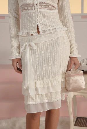 Vanilla lace skirt - ivory