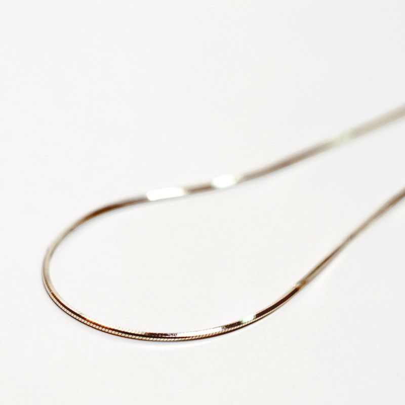 silver thin snake chain anklet (14K gold plated