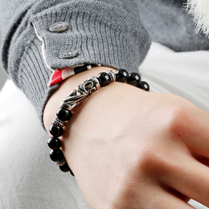 SHOVEOFF（ショーブオフ）の「SVB-1011 Geometric Onyx Natural Stone Bracelet（Accessories）」