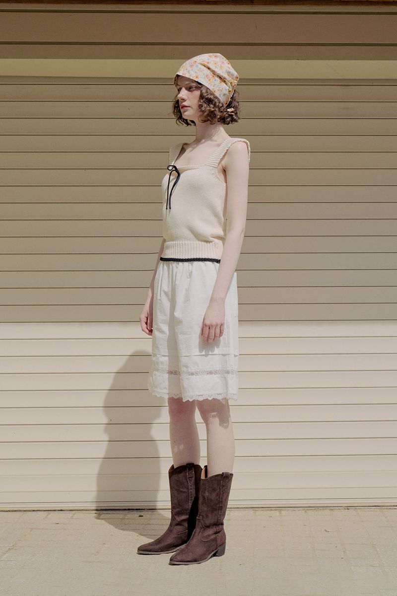 Morie sleeveless knit_cream