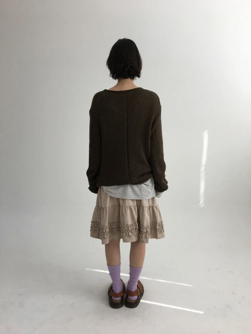 Rolled Neck Russly Knit (4color)