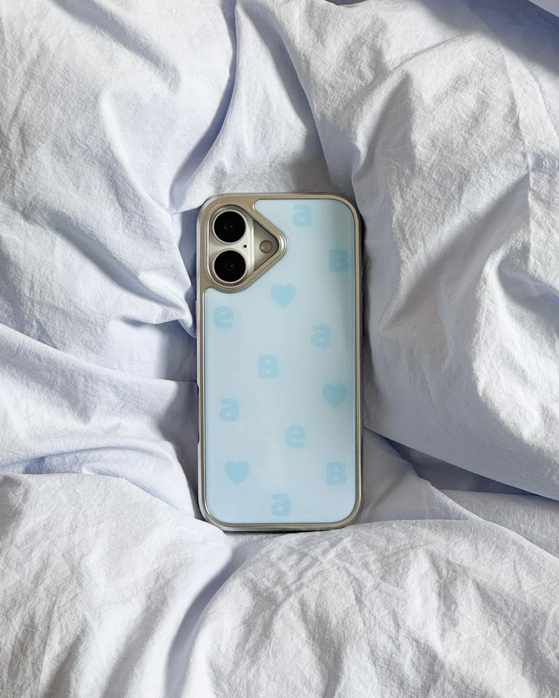 NEW LOGO Twin Blue Silver Epoxy Case