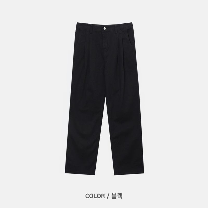 LMN All Day Two-Tuck Cotton Wide Pants (3 colors)