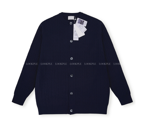 all-day round neck knit cardigan