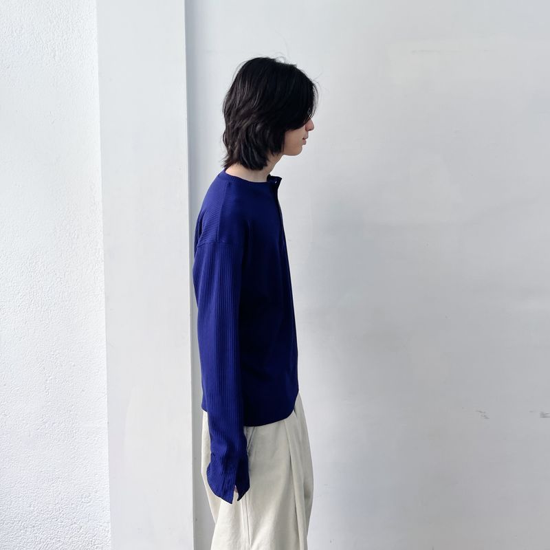 Ribbed Henley Top