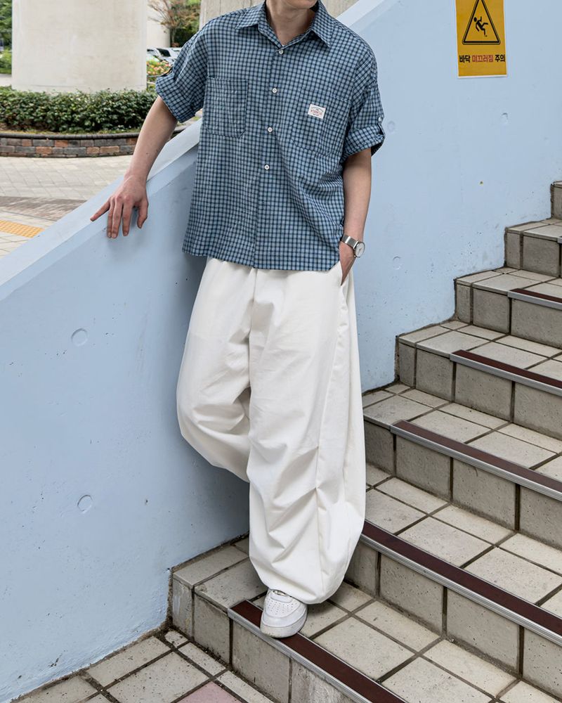 Mirel Check Roll-Up Half Shirt