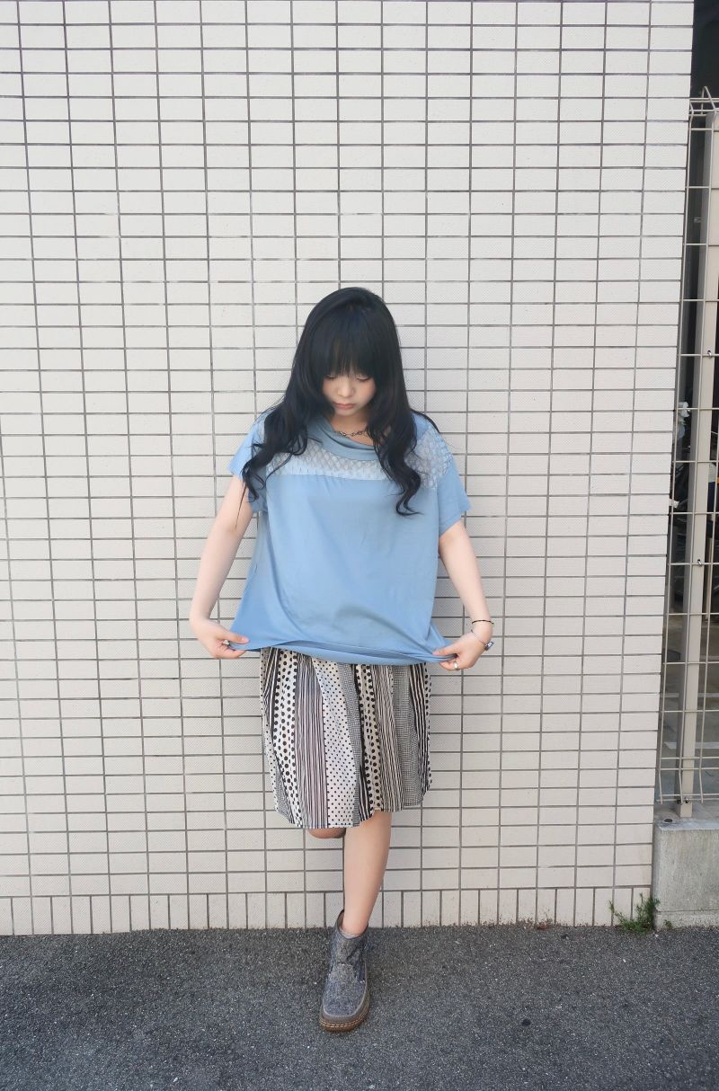 メッシュペッパードットTシャツ (2c)