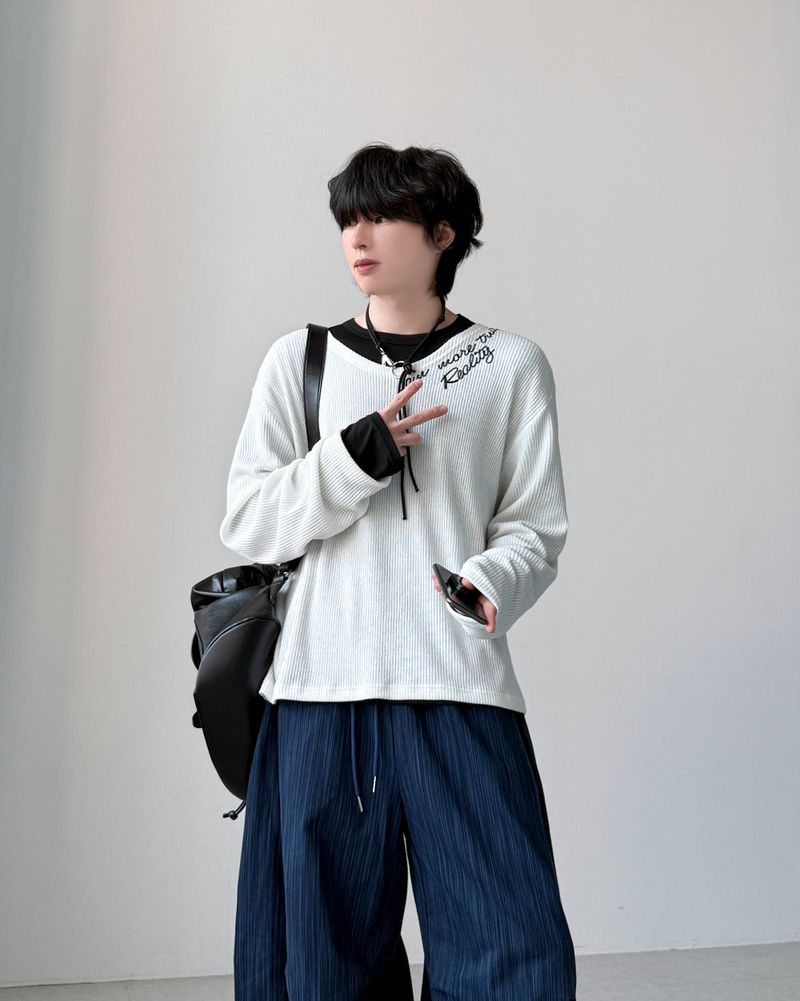 Crop Layered Long Sleeve
