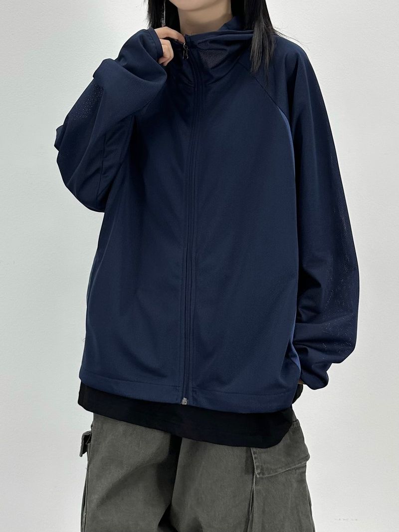 cool mesh summer zip-up