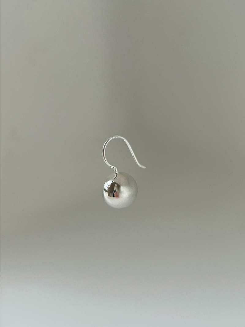 Silver bell earring (silver)