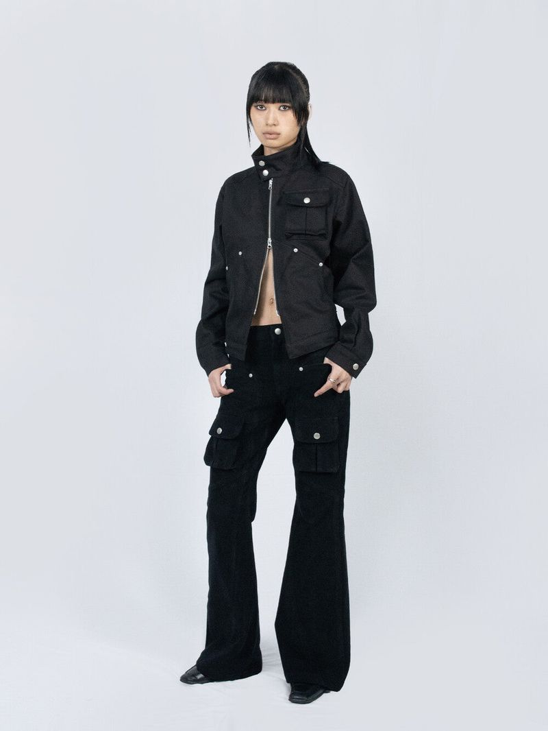 Circle Denim Jacket (Black)