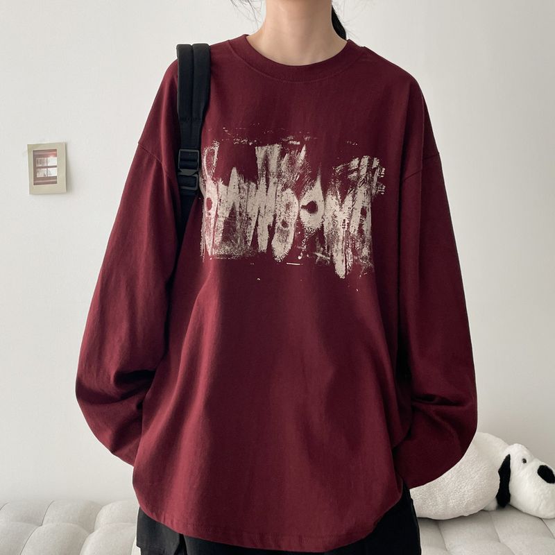 hijjoo（ハイチュー）の「リンド クラック レタリング ロングスリーブ Tシャツ(4 colors) H&L（トップス）」