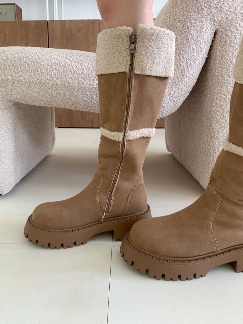 Muffin Roll Suede Dumble Ugg Long Boots (2 colors)