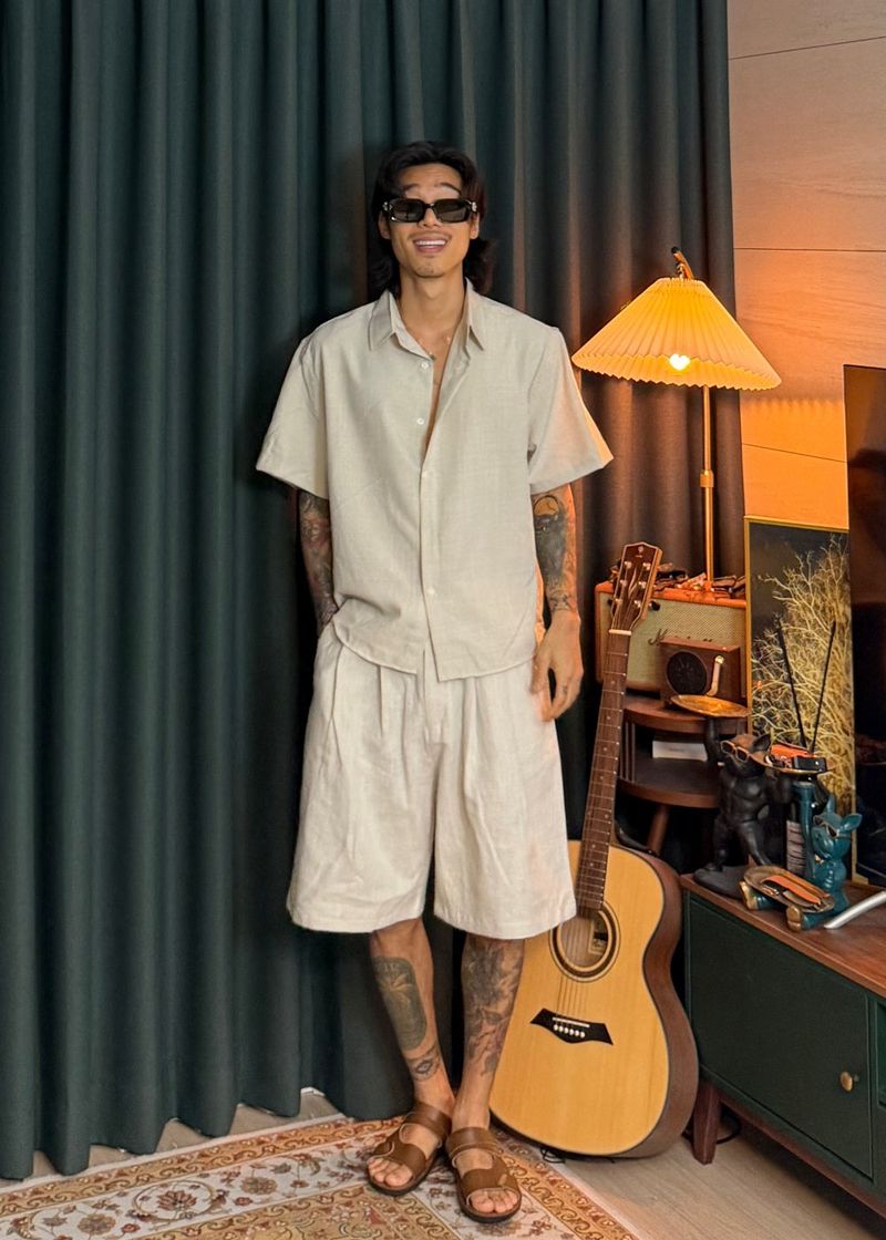 virstyle(ビルスタイル)の「Cropped slub shirt 3COLOR(Tops)」