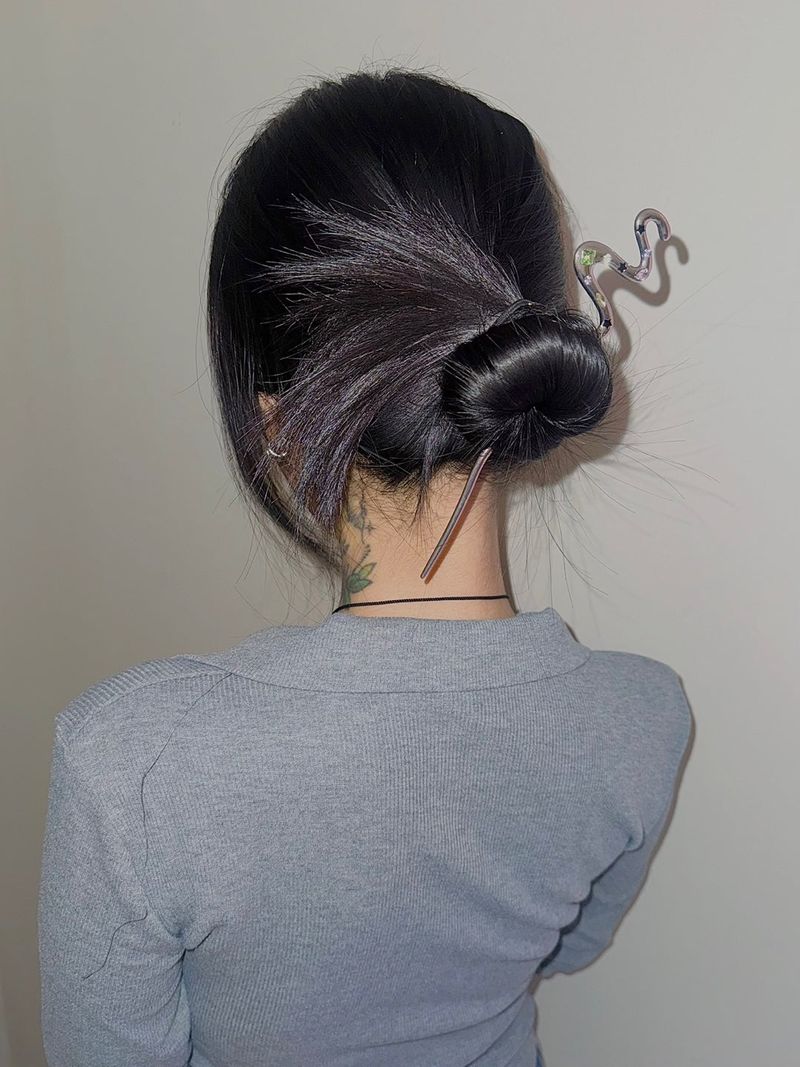 Kitsch cubic snake ornamental hairpin_2