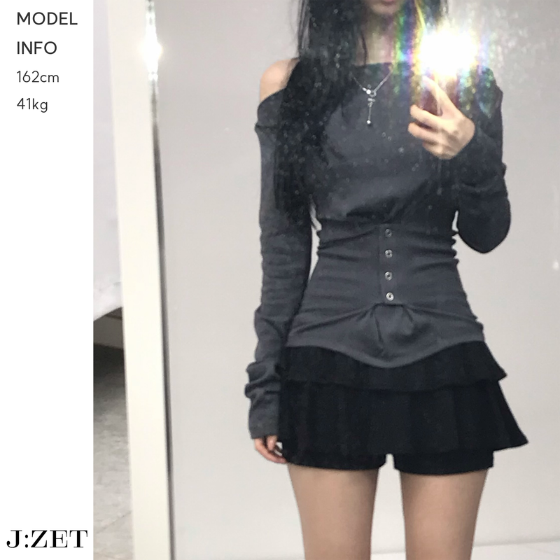 Slim Front Button Off T