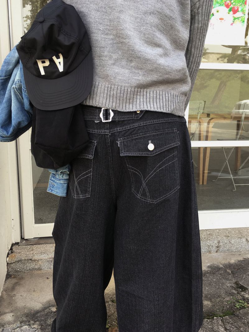 No.1435 back pocket wide denim PT