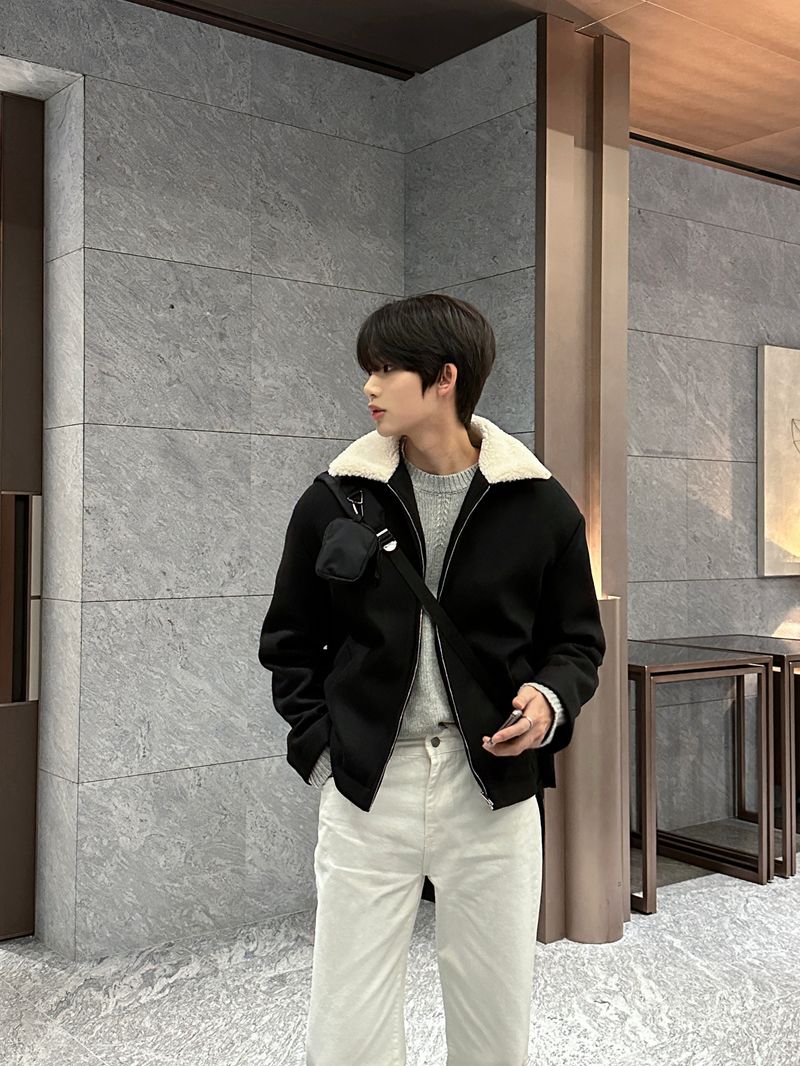 lemenne（ルメンヌ）の「loe wool collar suede jacket (3 colors)（Jackets/Outerwear）」