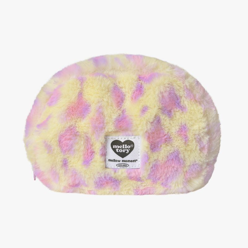 MELLOTORY PATTERN HANDY POUCH (LEOPARD IVORY)