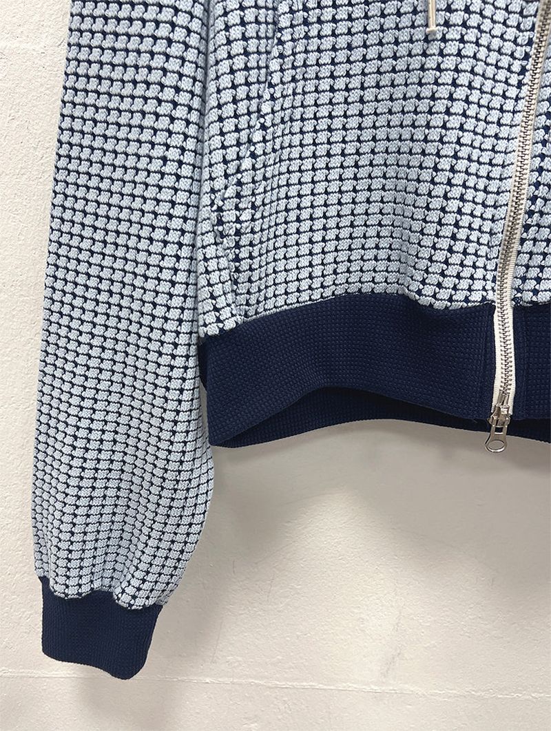 WAFFLE HOOD ZIP-UP (2C)