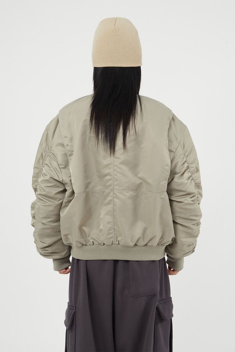 Nerd shirring MA-1 padded jumper