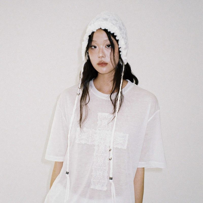 Pierced Heart Bonnet - Ivory