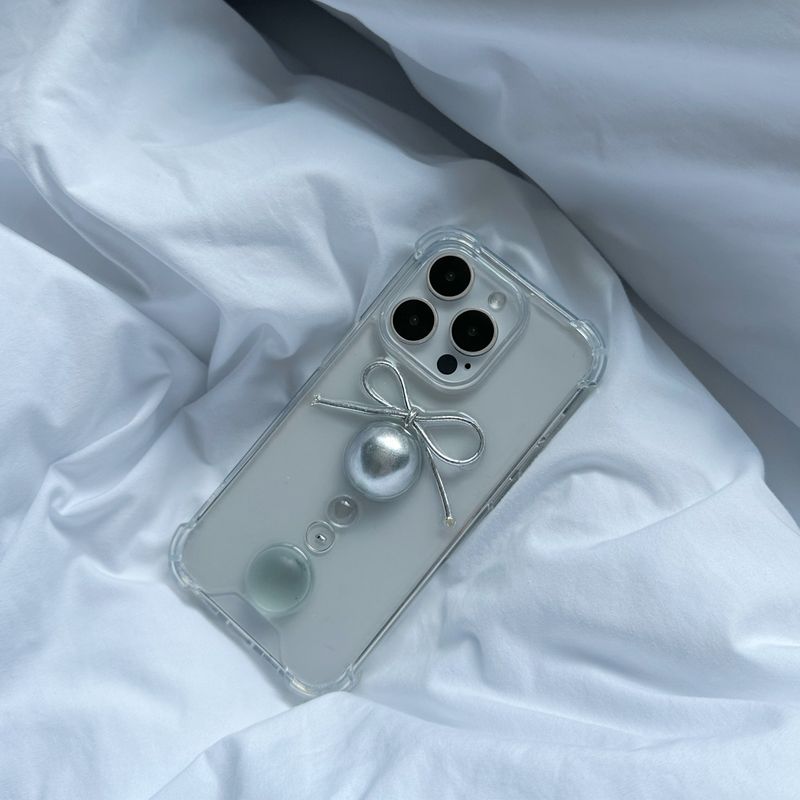 teenlee（ティンリー）の「[made] "ぺブルリボン" スマホケース（スマホグッズ/小物）」