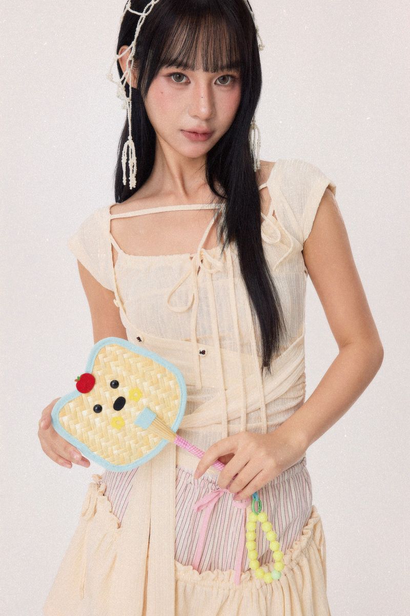 RedBean（レッドビーン）の「Dear Days Asymmetrical Knit Top (Cream)（Tops）」