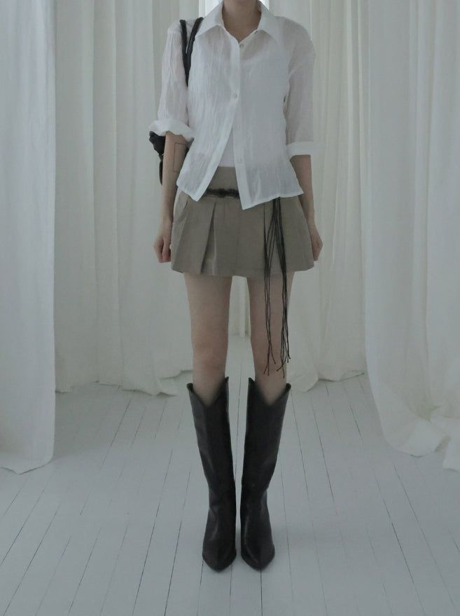 Ser Wrinkle Three Quarter Shirt
