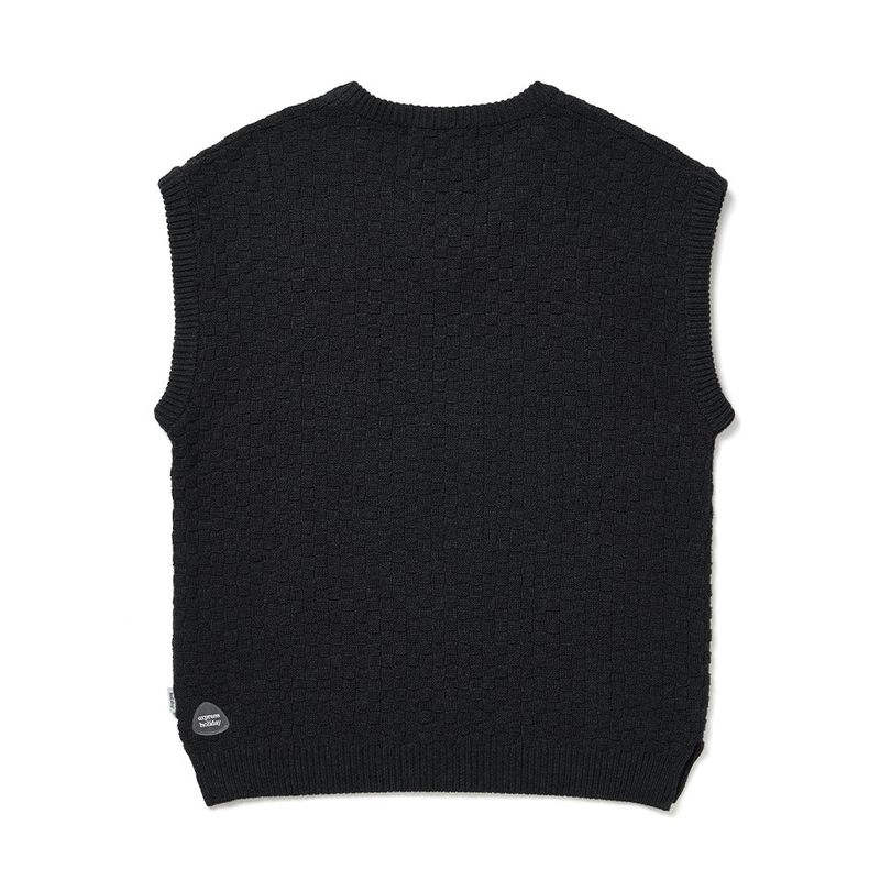 Express Holiday Cable Knit Vest_Charcoal