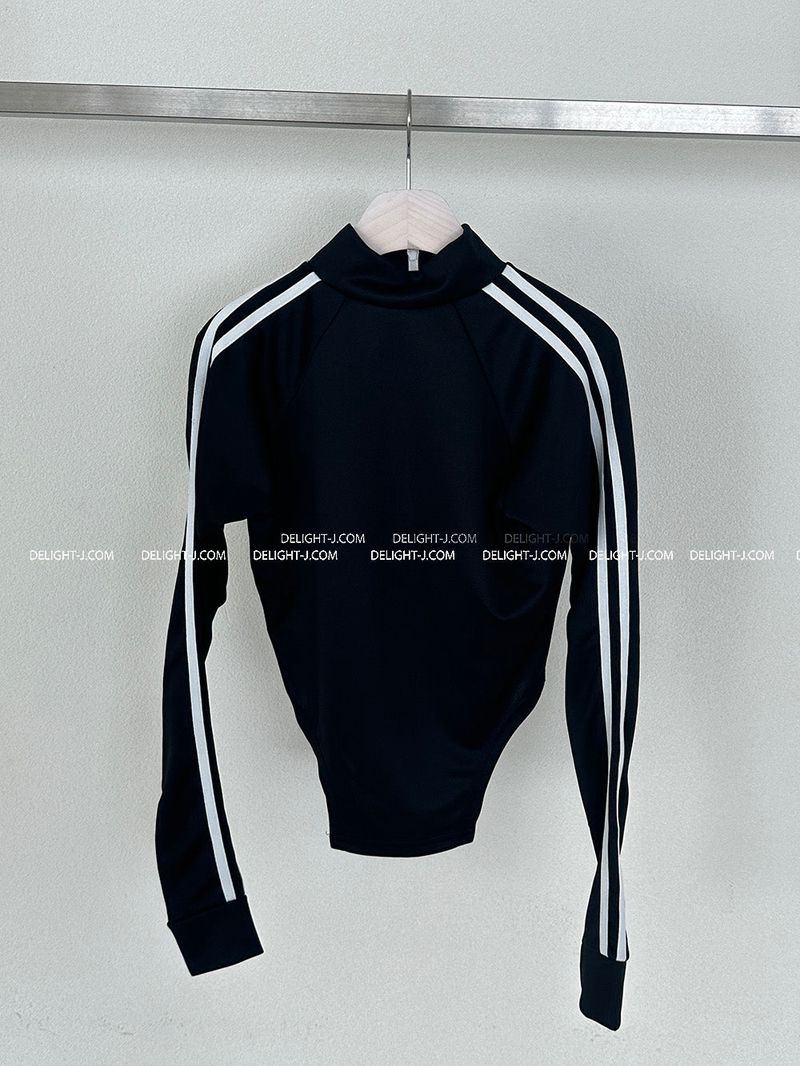 Track Cut-Out Slim Fit Zip-Up