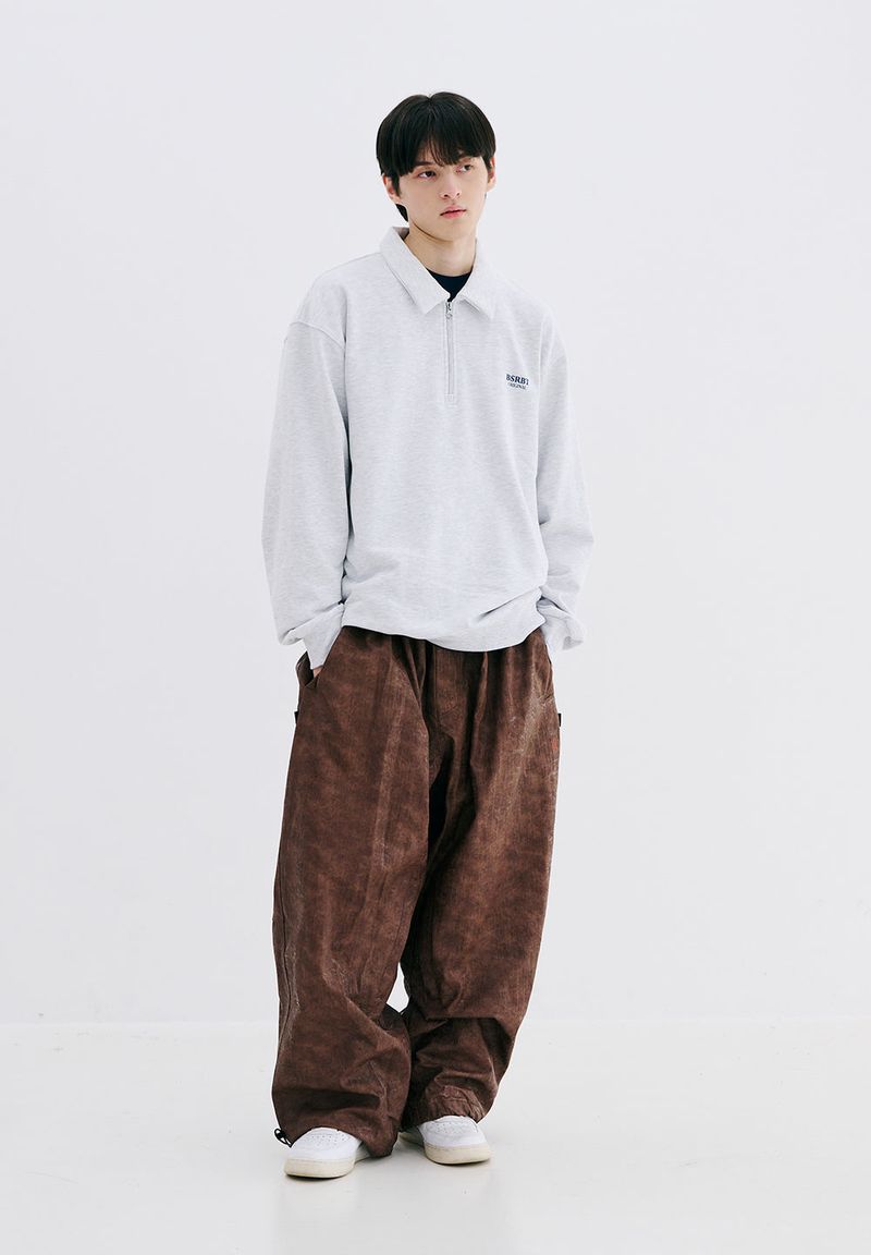 BSRABBIT(ビエスラビット)の「BSRBT HALF-ZIP COLLAR SWEATSHIRT(Tops)」