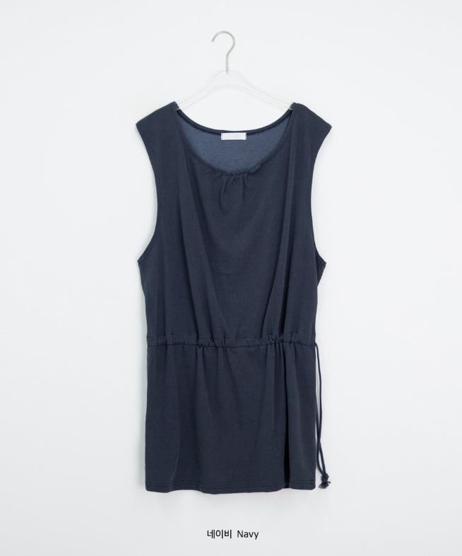 Grine Pigment String Layered Sleeveless One Piece