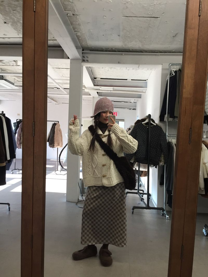 Twist Duffle Knit Cardigan (1color)