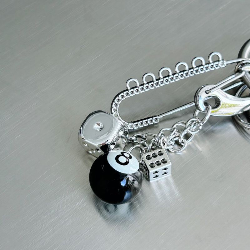 Billiard Dice Chain Keyring