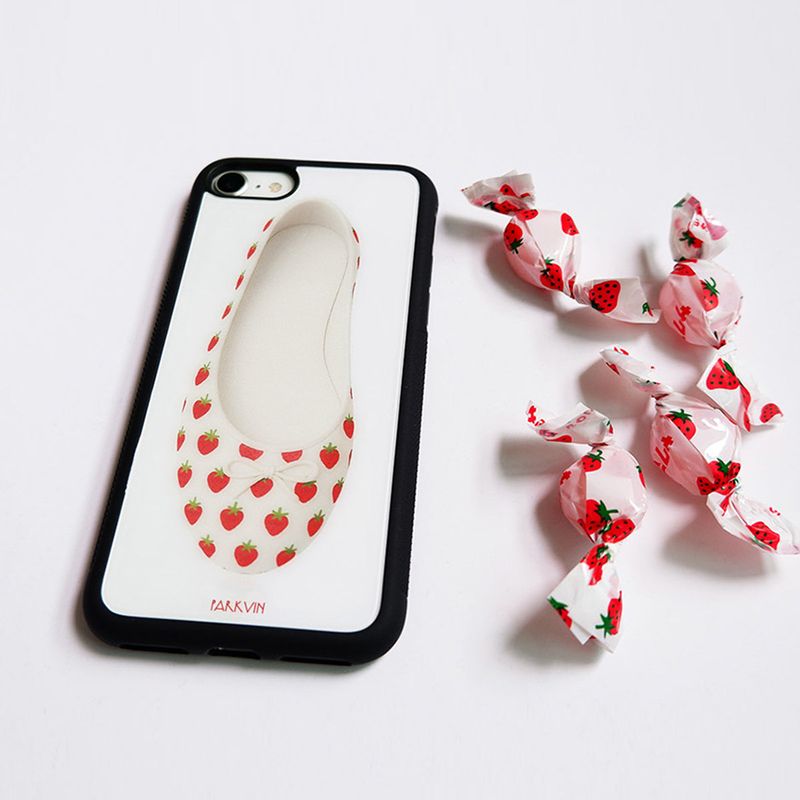 [Glass] strawberry shoes case 