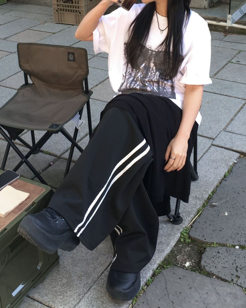 Flare long skirt