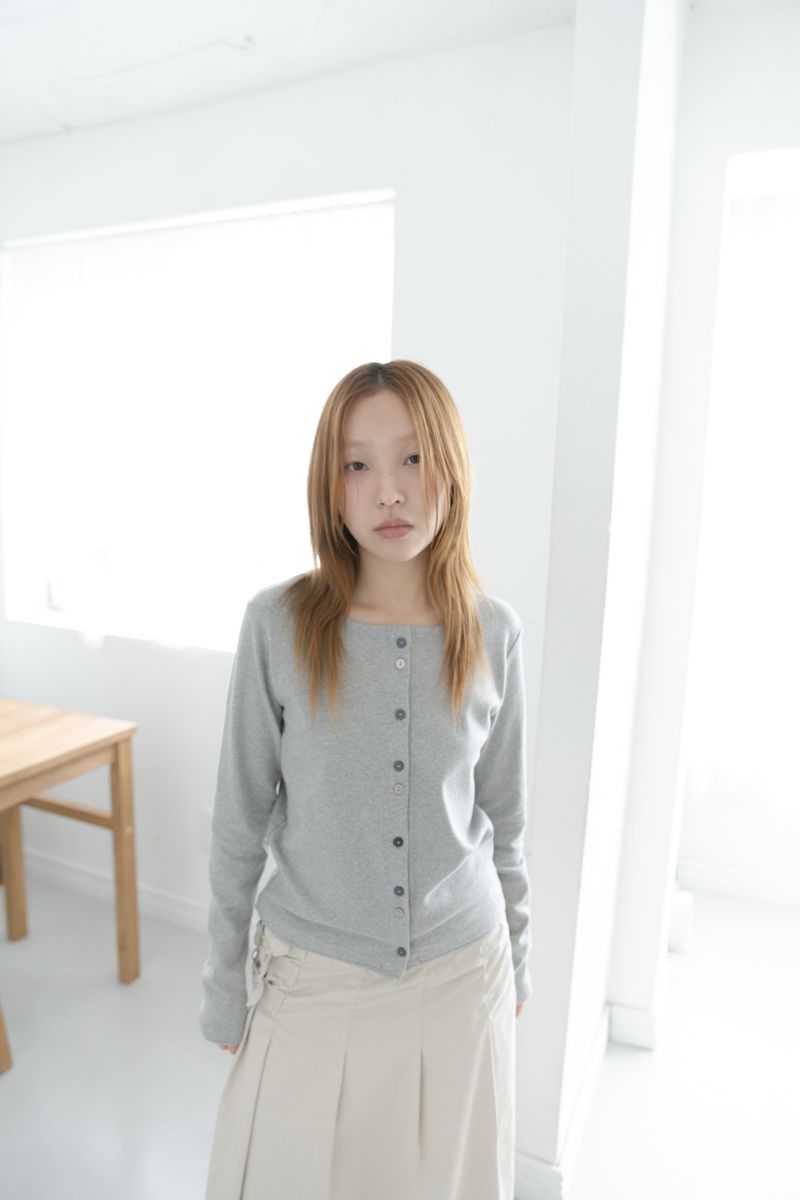 button point cotton cardigan(3colors)