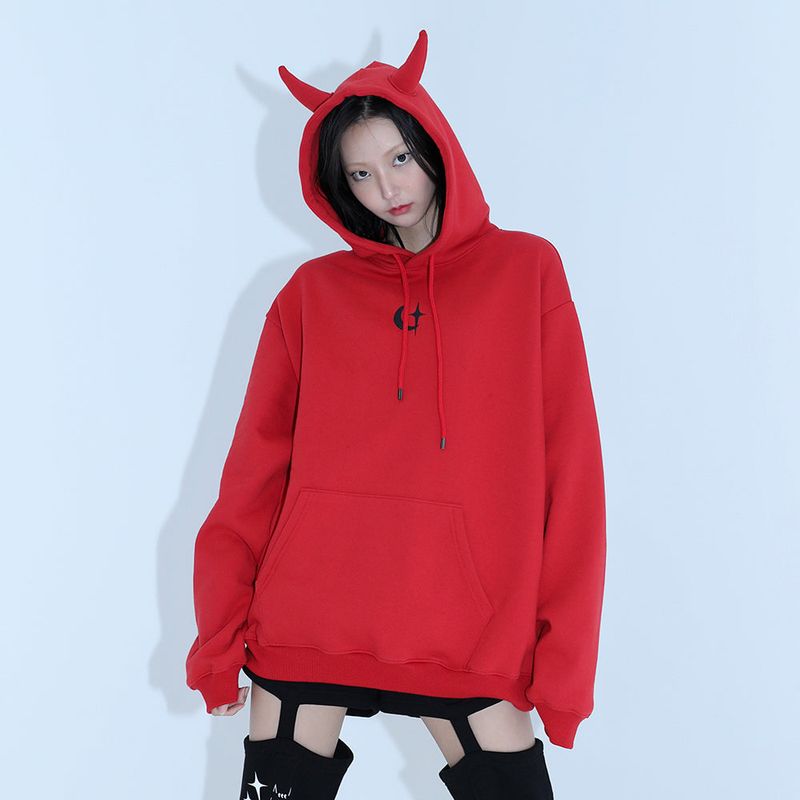 CLUT STUDIO(クラットスタジオ)の「ZEPETO X devil hoodie - RED(Tops)」