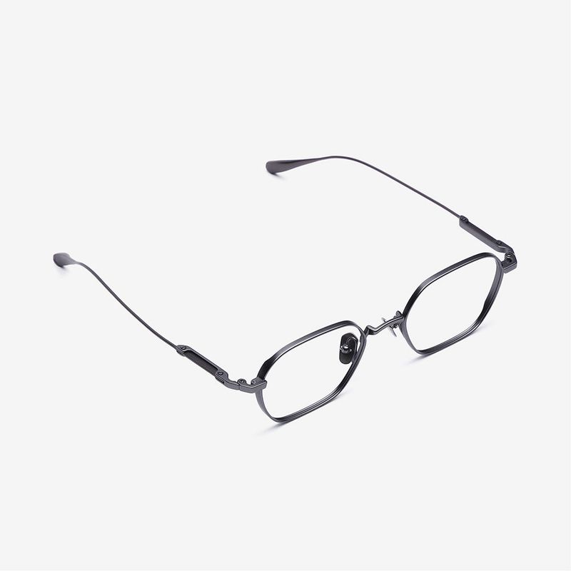 Knouun Square titanium glasses CODE. 102. A Dark Gray