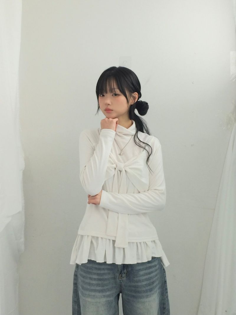 drape ribbon top
