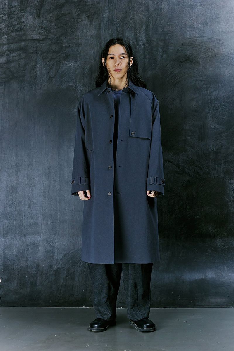 EARTH COTTON BALMACAAN COAT (Charcoal)